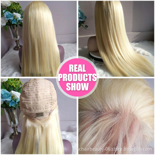 613 Blonde 13x4 Lace Front Human Hair Wigs Transparent Lace Wigs Pre Plucked With Baby Hair 613 Lace Front Wig Long Hair